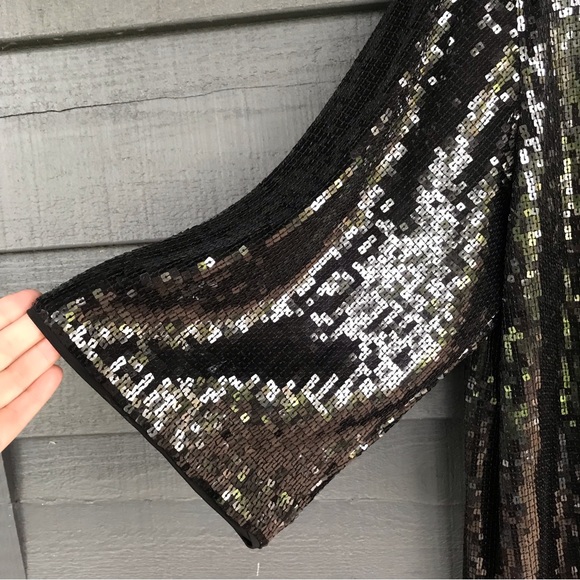 Good American Black Sequin Duster size M - Picture 6 of 8
